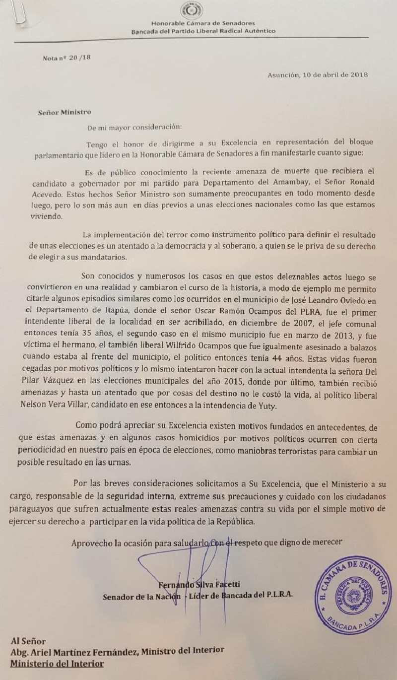 al ministro