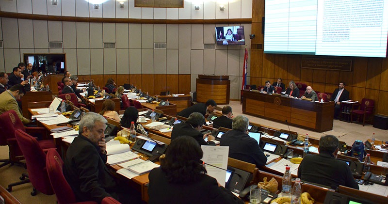 senadores en la sesion 20 de junio