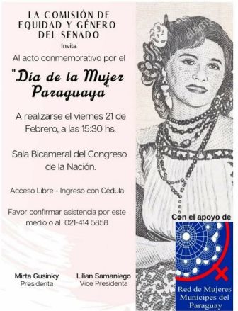 Afiche por el día de la mujer paraguaya 1
