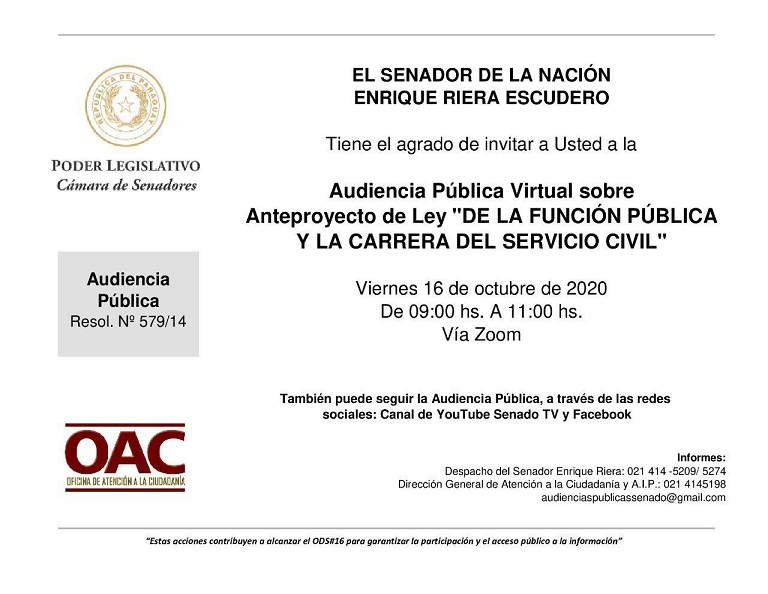 Flayer de Audiencia del viernes 16