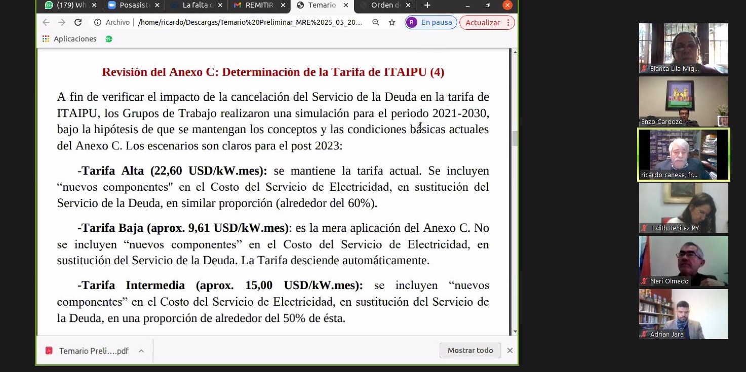 COMISIÓN SOBRE HIDROELÉCTRICAS 010621