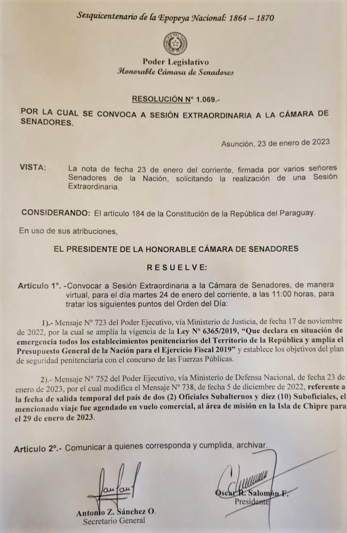resolucion extra enero