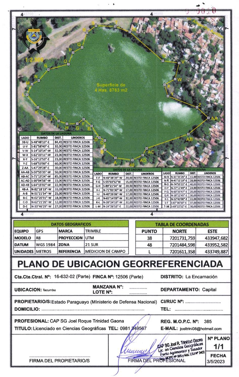 mapa laguna tacumbu
