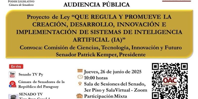 Inteligencia artificial: debatirán proyecto en audiencia pública 