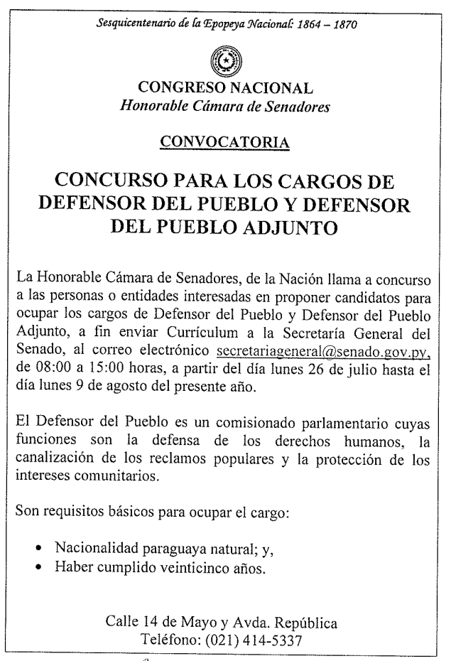 convocatoria defensor